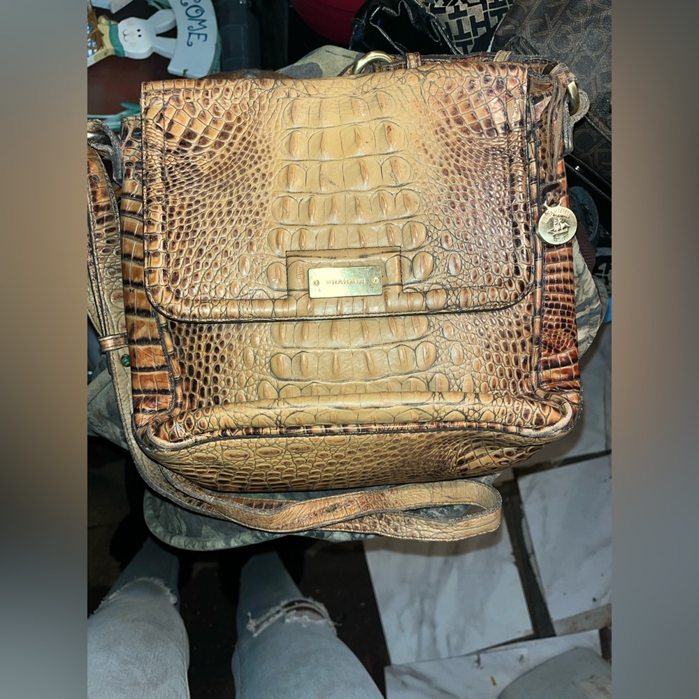 Brahmin Original Kimmie Crossbody Bag in Toasted Almond